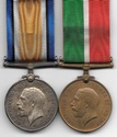 WW1 Mercantile Marine Pair